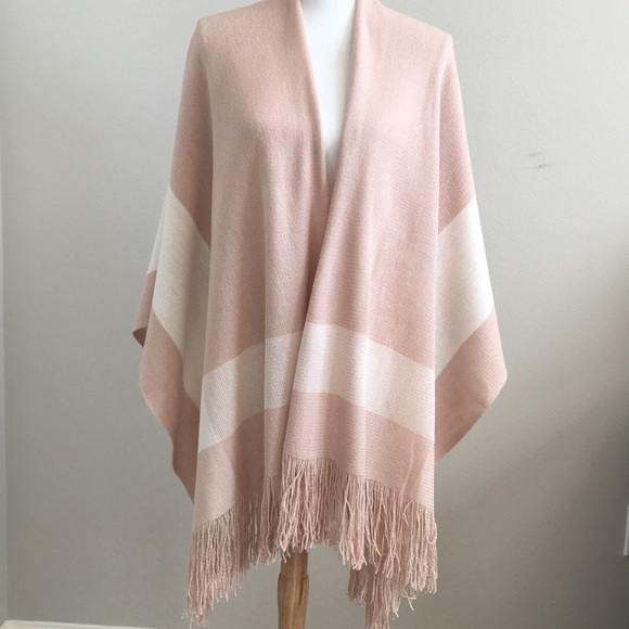 BCBGeneration Sweaters - BCBGeneration Contrast Band Scarf Poncho